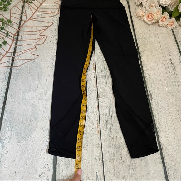 Lululemon 4 wunder unders leggings black mesh special edition active yoga luon - Picture 6 of 7